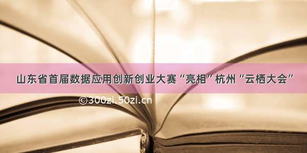 山东省首届数据应用创新创业大赛“亮相”杭州“云栖大会”