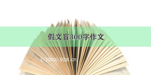 假文盲300字作文