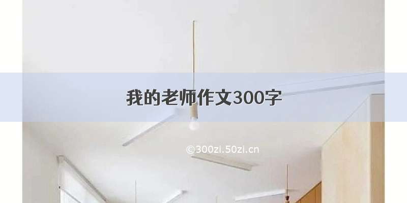 我的老师作文300字