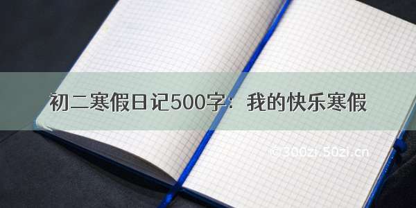 初二寒假日记500字：我的快乐寒假