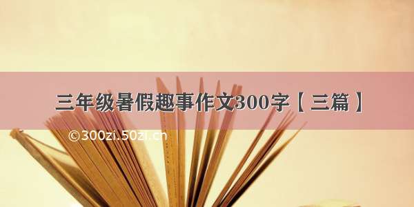 三年级暑假趣事作文300字【三篇】