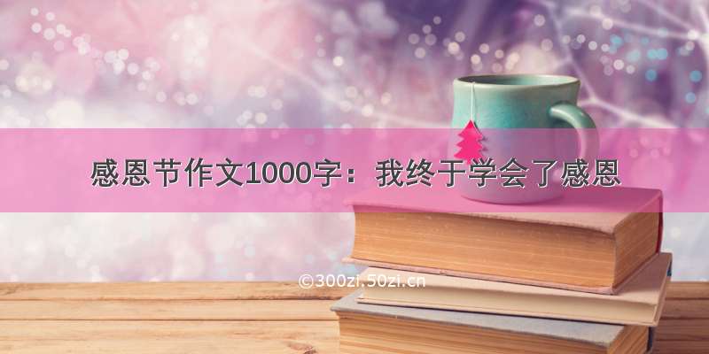 感恩节作文1000字：我终于学会了感恩