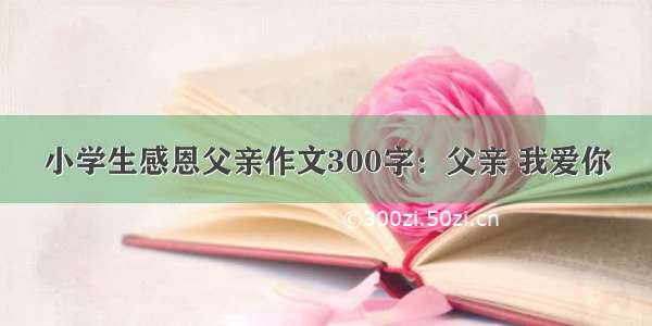 小学生感恩父亲作文300字：父亲 我爱你