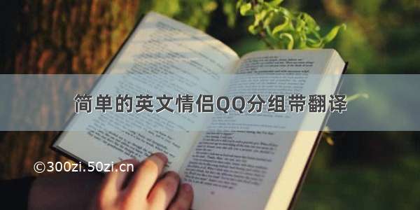 简单的英文情侣QQ分组带翻译