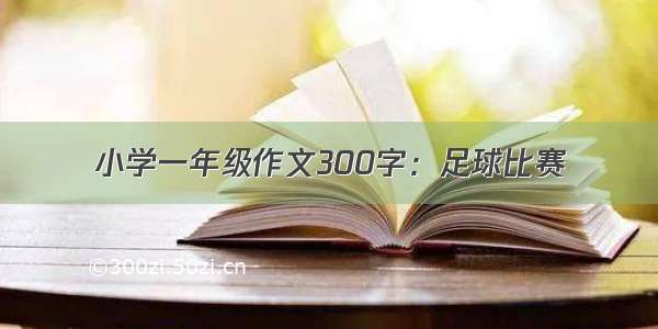 小学一年级作文300字：足球比赛