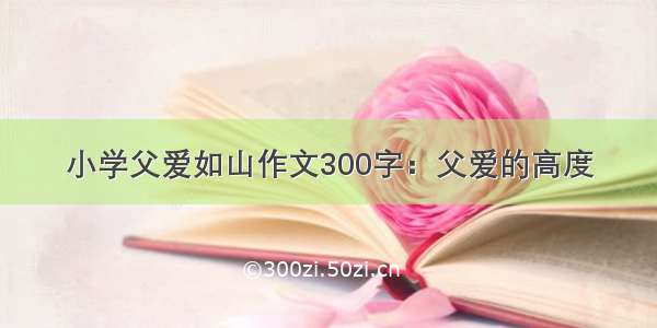 小学父爱如山作文300字：父爱的高度