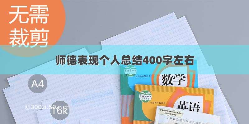 师德表现个人总结400字左右