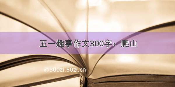 五一趣事作文300字：爬山