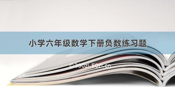 小学六年级数学下册负数练习题