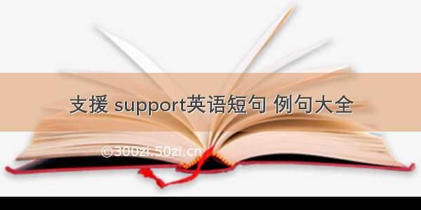 支援 support英语短句 例句大全