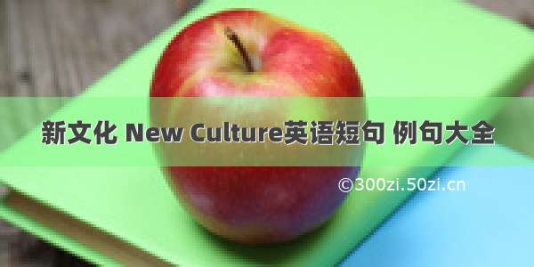 新文化 New Culture英语短句 例句大全