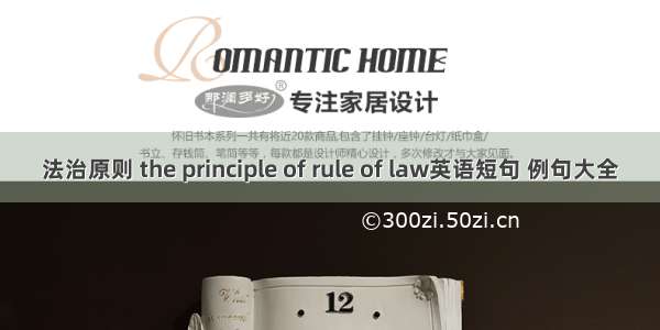 法治原则 the principle of rule of law英语短句 例句大全