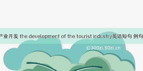 旅游产业开发 the development of the tourist industry英语短句 例句大全