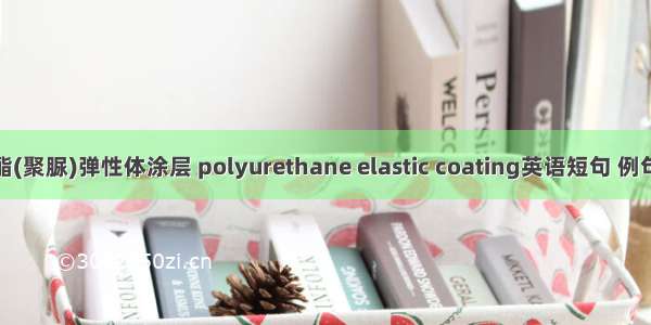 聚氨酯(聚脲)弹性体涂层 polyurethane elastic coating英语短句 例句大全