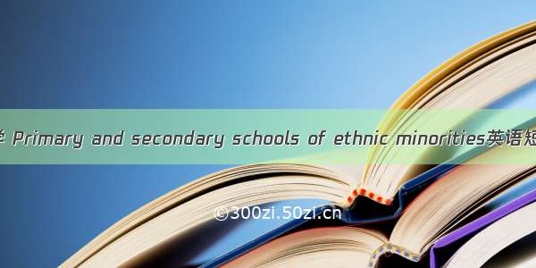 少数民族中小学 Primary and secondary schools of ethnic minorities英语短句 例句大全