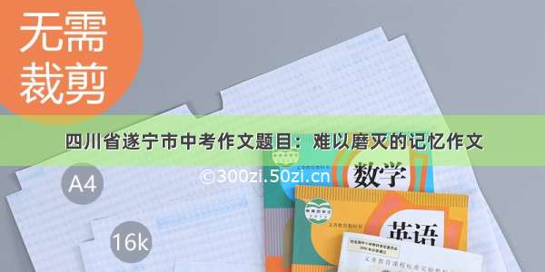 四川省遂宁市中考作文题目：难以磨灭的记忆作文