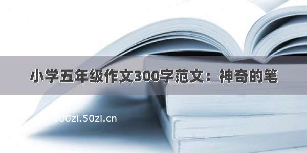 小学五年级作文300字范文：神奇的笔