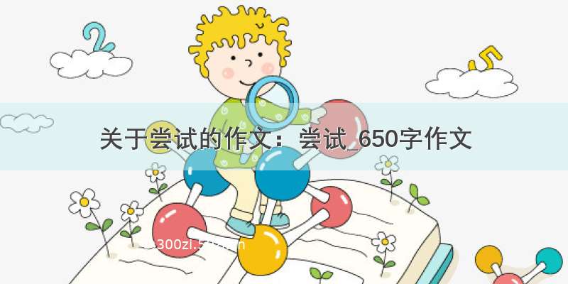 关于尝试的作文：尝试_650字作文