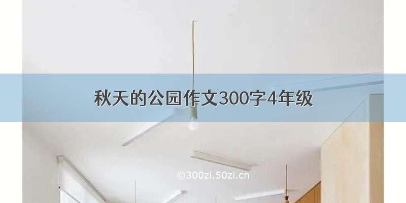 秋天的公园作文300字4年级