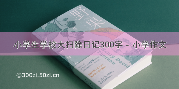 小学生学校大扫除日记300字 - 小学作文