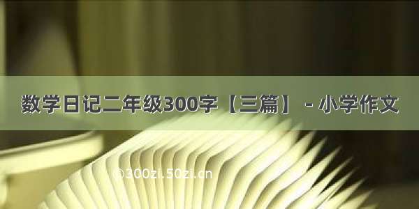 数学日记二年级300字【三篇】 - 小学作文