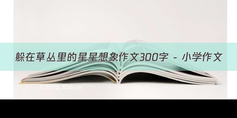 躲在草丛里的星星想象作文300字 - 小学作文