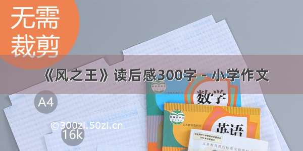 《风之王》读后感300字 - 小学作文