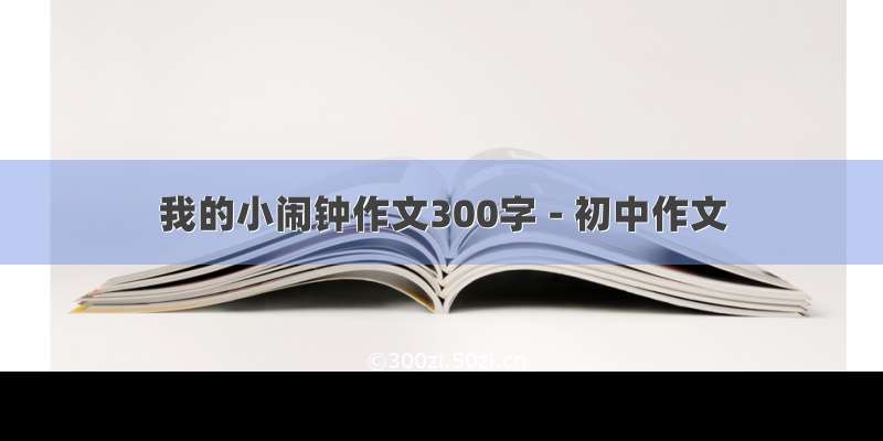 我的小闹钟作文300字 - 初中作文