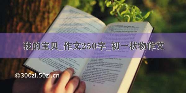 我的宝贝_作文250字_初一状物作文