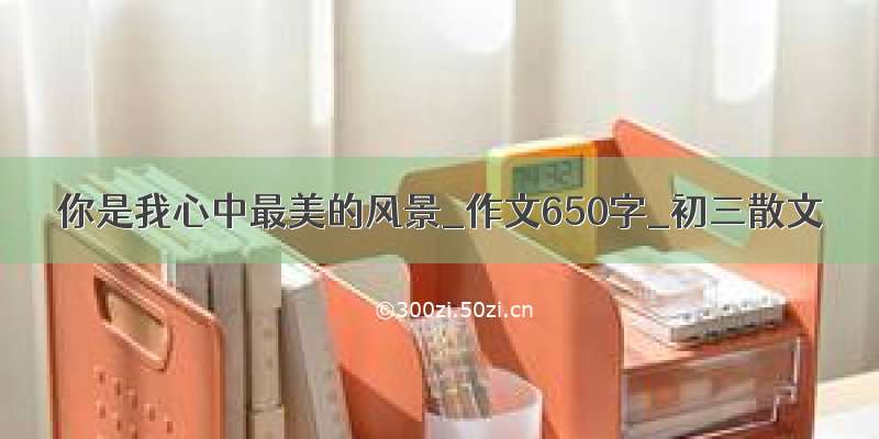 你是我心中最美的风景_作文650字_初三散文