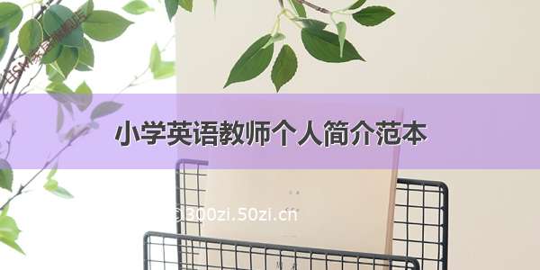 小学英语教师个人简介范本