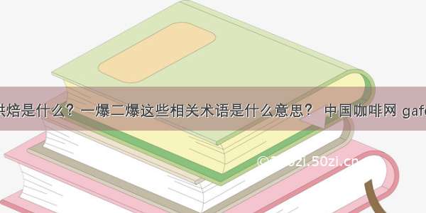 咖啡烘焙是什么？一爆二爆这些相关术语是什么意思？ 中国咖啡网 gafei.com