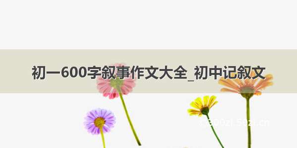 初一600字叙事作文大全_初中记叙文