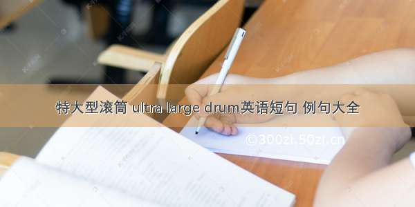 特大型滚筒 ultra large drum英语短句 例句大全