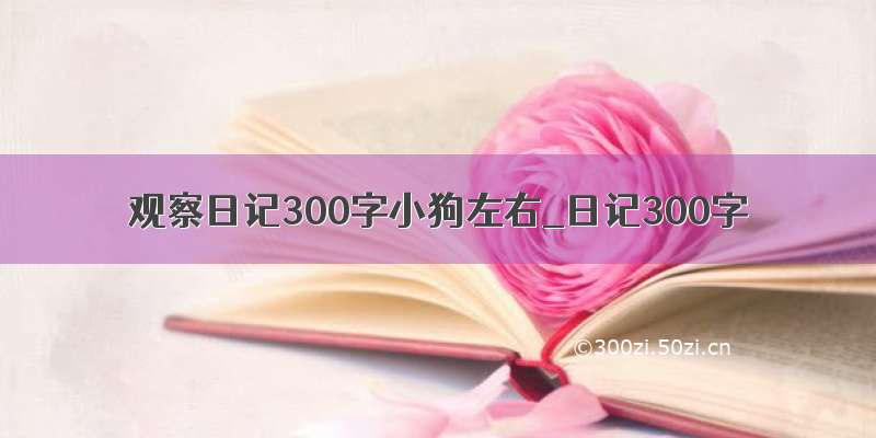 观察日记300字小狗左右_日记300字