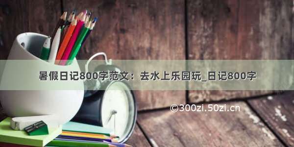 暑假日记800字范文：去水上乐园玩_日记800字