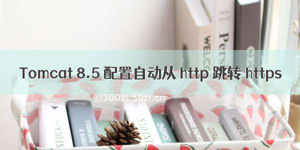 Tomcat 8.5 配置自动从 http 跳转 https