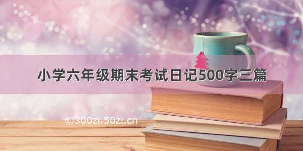 小学六年级期末考试日记500字三篇