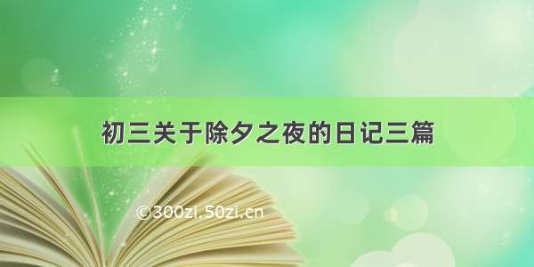 初三关于除夕之夜的日记三篇