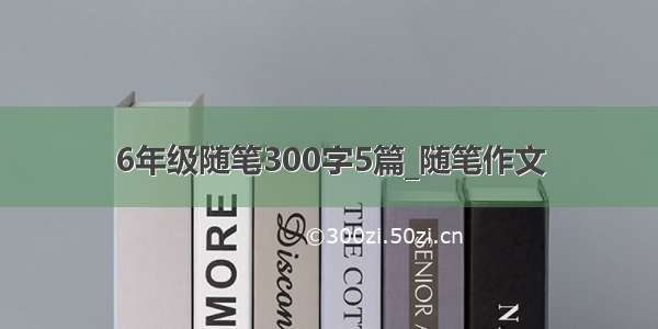 6年级随笔300字5篇_随笔作文