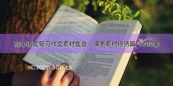 高中语文复习作文素材集合：课本素材抒情篇_1200字