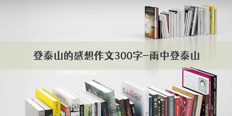 登泰山的感想作文300字-雨中登泰山