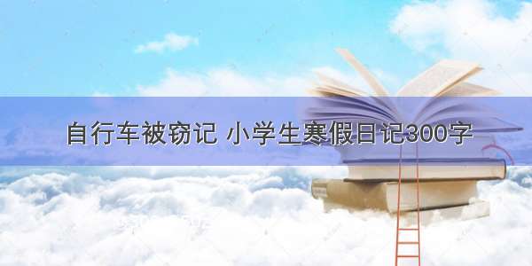 自行车被窃记 小学生寒假日记300字