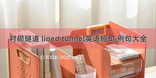 衬砌隧道 lined tunnel英语短句 例句大全