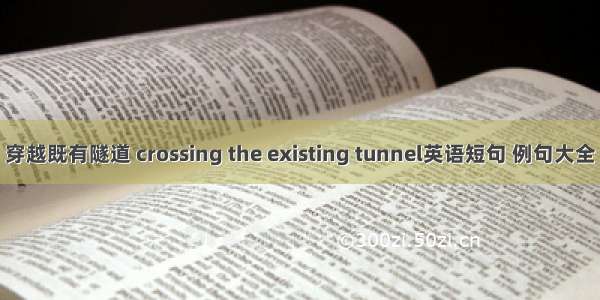 穿越既有隧道 crossing the existing tunnel英语短句 例句大全