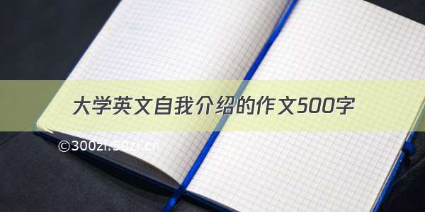 大学英文自我介绍的作文500字