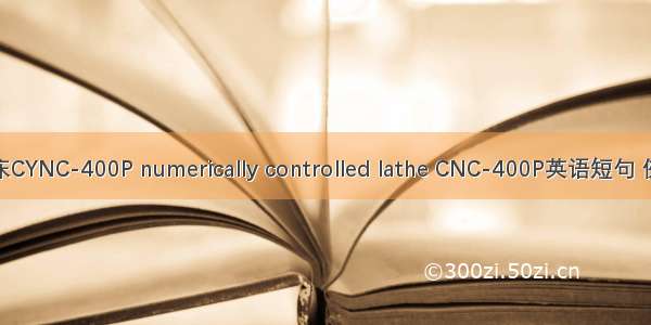 数控车床CYNC-400P numerically controlled lathe CNC-400P英语短句 例句大全