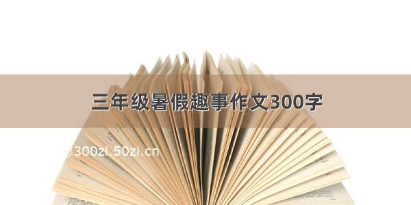 三年级暑假趣事作文300字