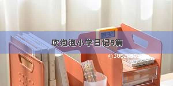 吹泡泡小学日记5篇