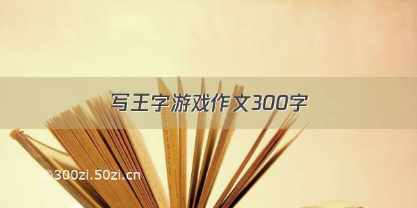 写王字游戏作文300字